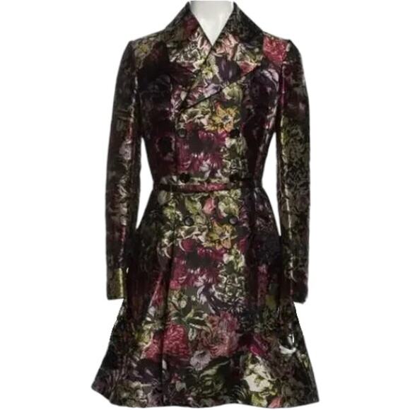 Valentino Silk Floral Print Coat, S/US4/IT40 - Picture 1 of 9
